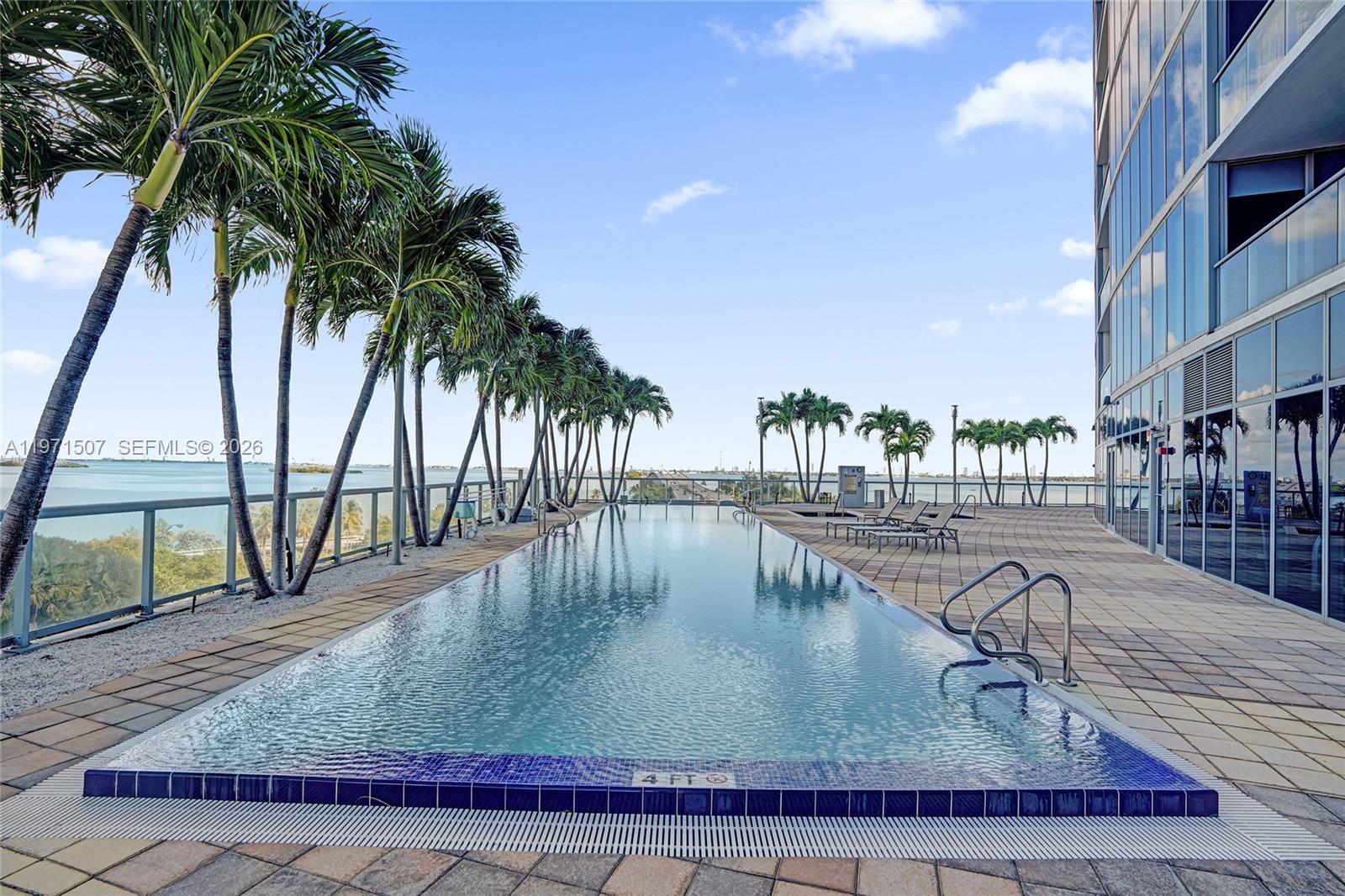 601 Northeast 36th Street, Unit 1908 Miami, FL 33137 - Photo 46 of 57 a view of swimming pool with outdoor seating
