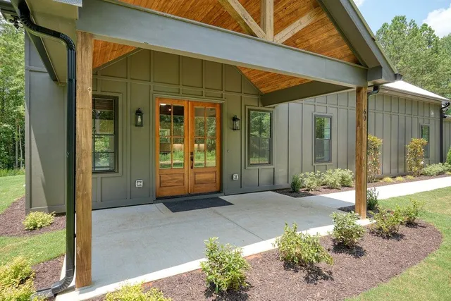 a front view of a house