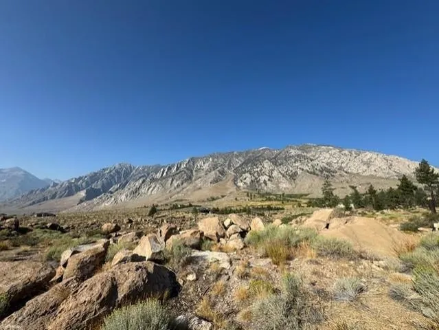 a view of a snow on a mountain