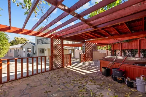 a front view of a building with a porch