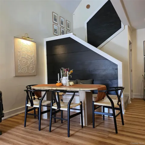 a kitchen with stainless steel appliances a refrigerator and cabinets