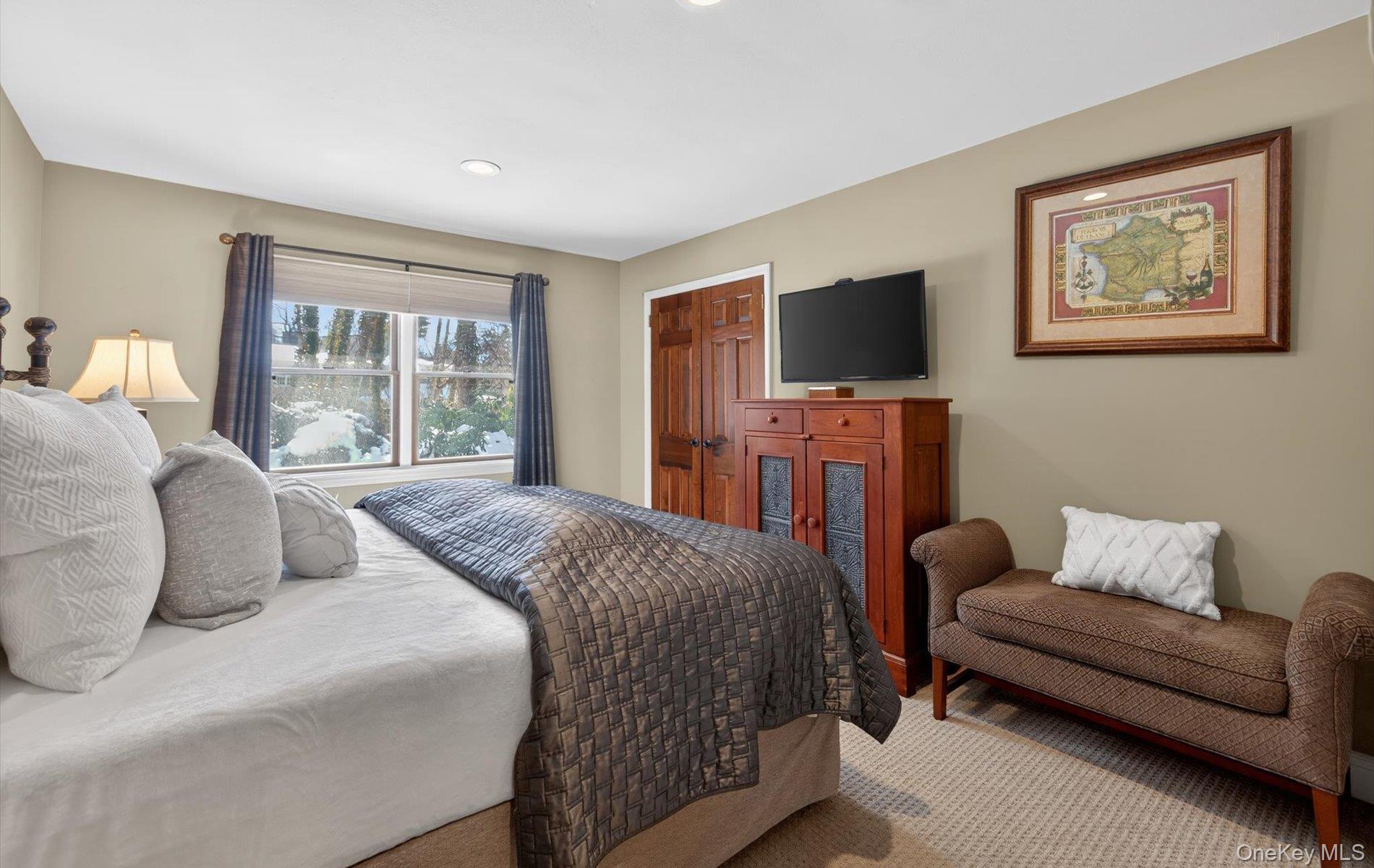 15 Tiber Road Syosset, NY 11791 - Photo 25 of 46 a bedroom with a bed and a flat screen tv
