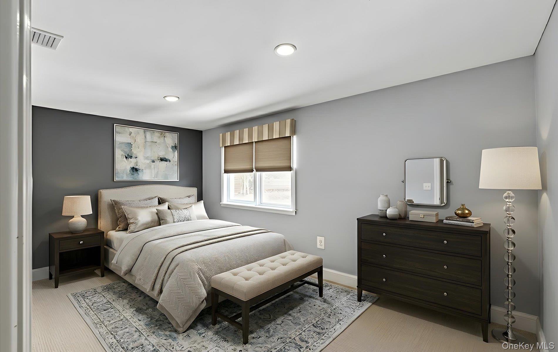 15 Tiber Road Syosset, NY 11791 - Photo 27 of 46 a bedroom with a bed and a night stand