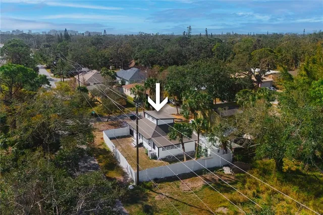 an aerial view of multiple house