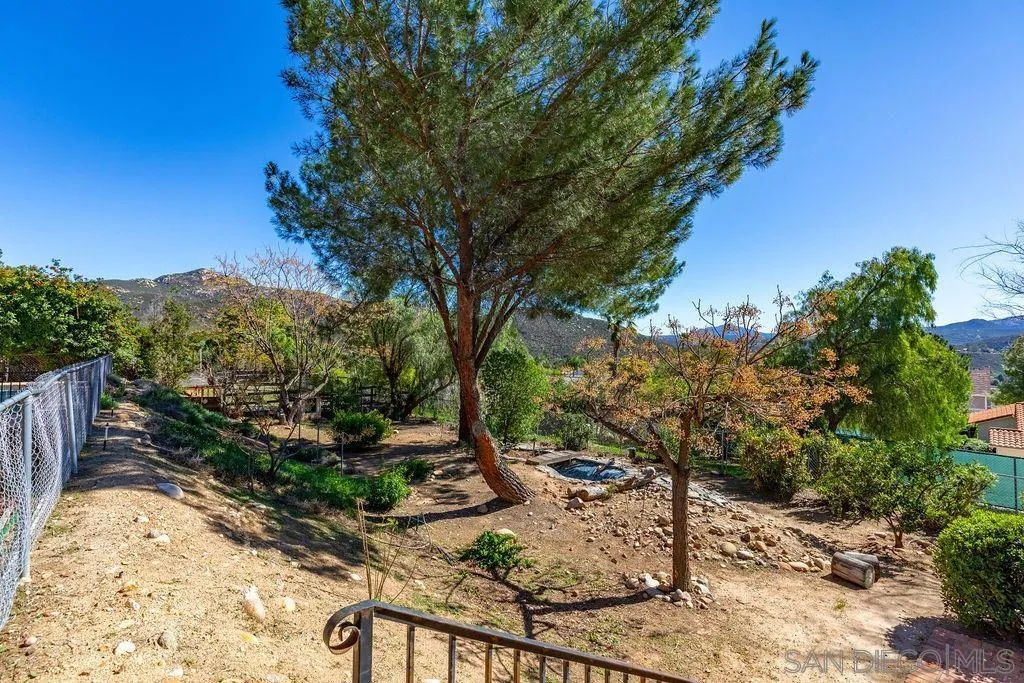 24435 Rutherford Road Ramona, CA 92065 - Photo 54 of 59 a view of a backyard with plants and a tree