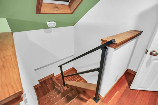 a bathroom with a sink and mirror