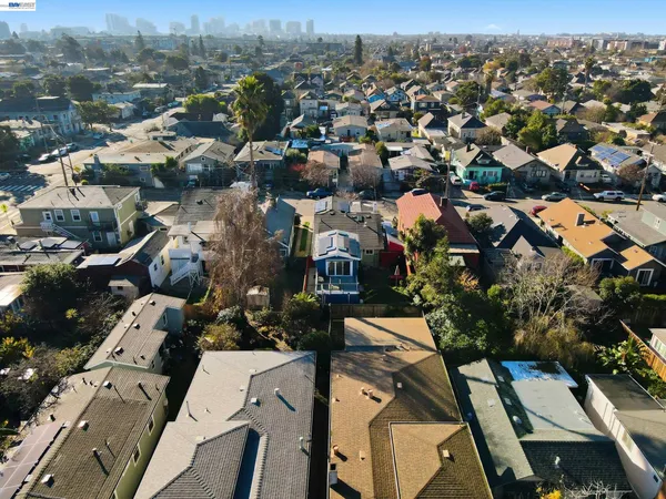 an aerial view of a city