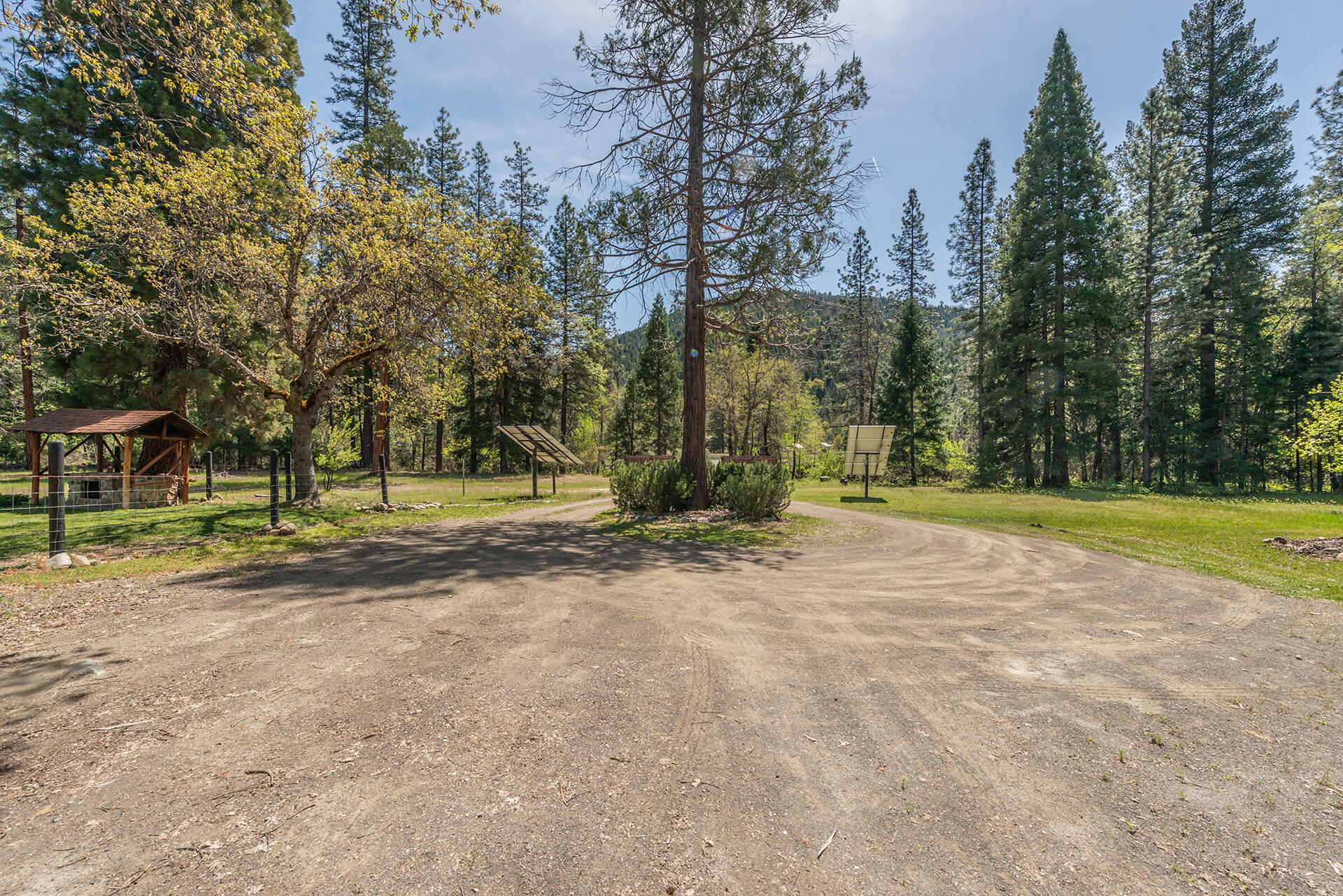 881 East Fork Road Trinity Center, CA 96091 - Photo 54 of 75 a view of a house with a yard and tree s