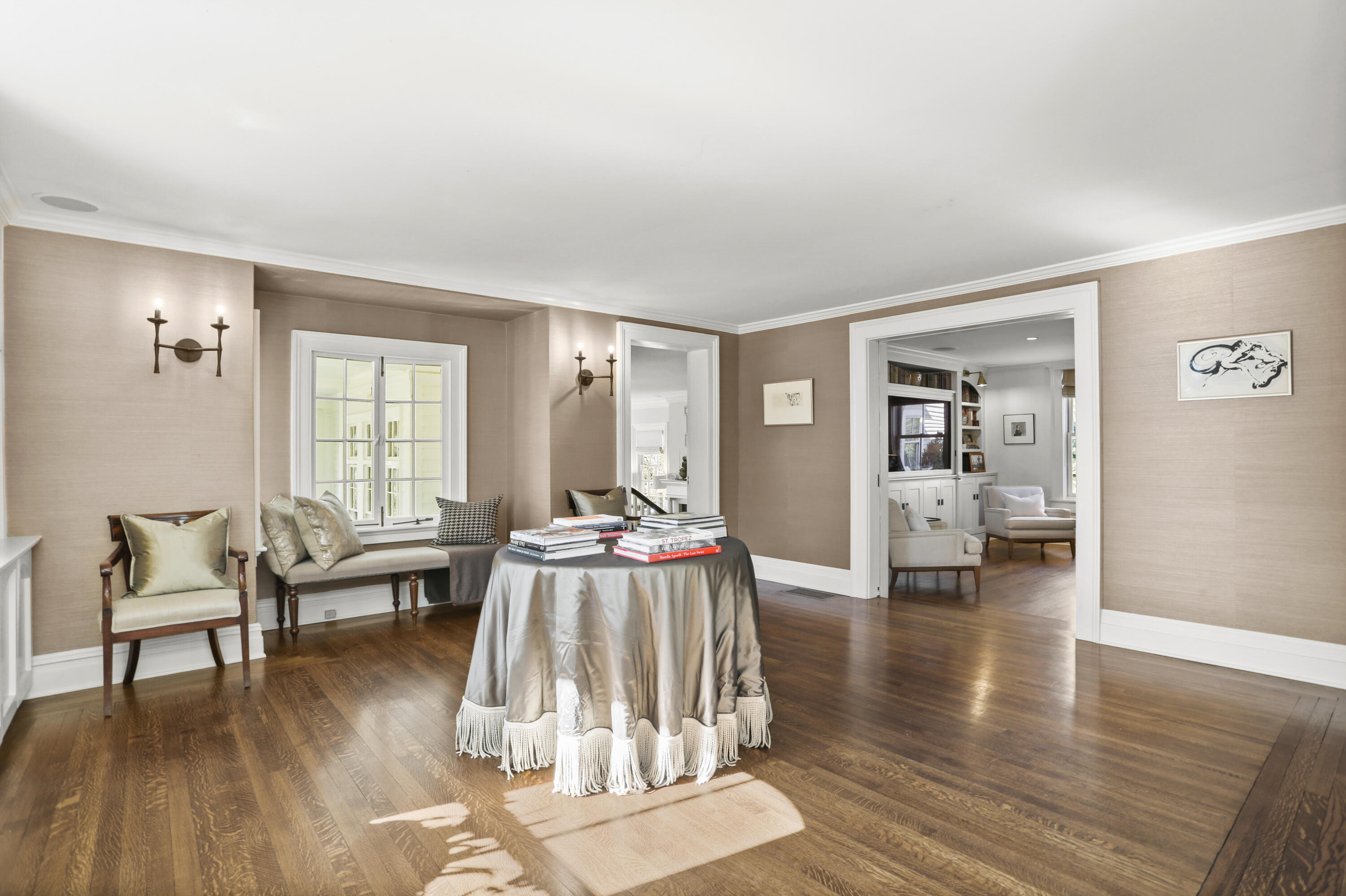 5 Middlesex Road Darien, CT 06820 - Photo 13 of 57 a living room with furniture and a wooden floor