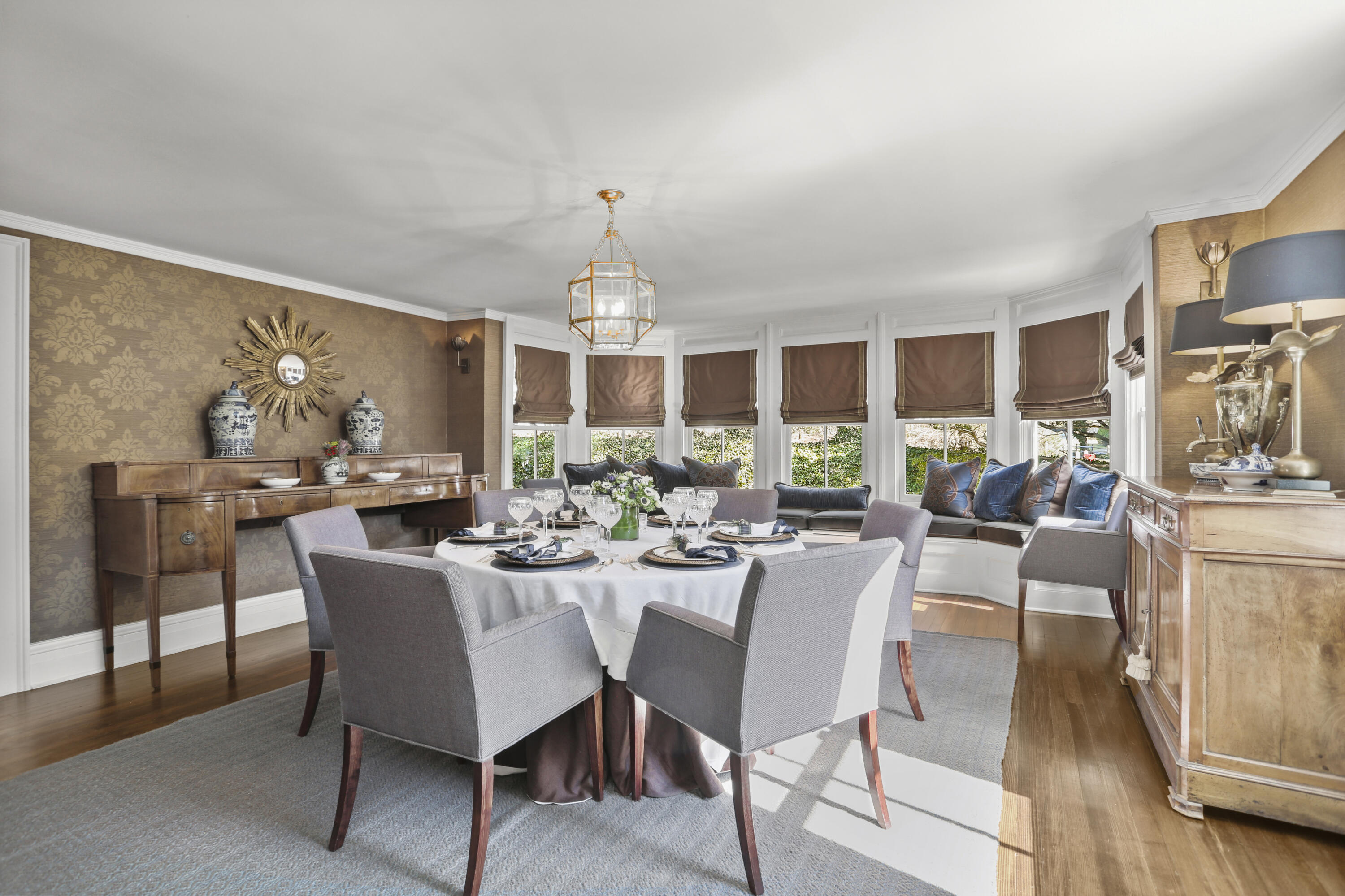 5 Middlesex Road Darien, CT 06820 - Photo 15 of 57 a view of a dining room with furniture window and wooden floor