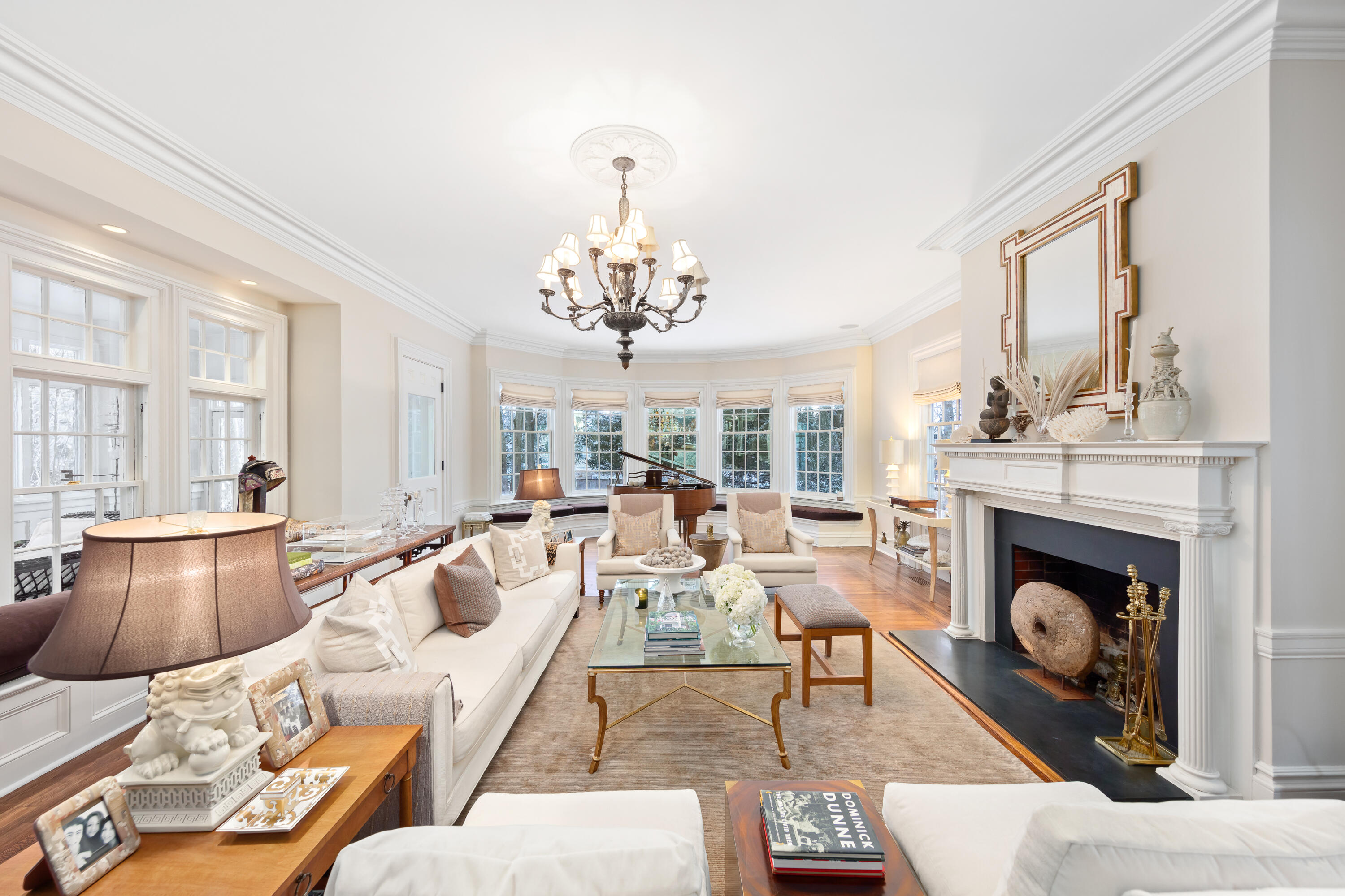 5 Middlesex Road Darien, CT 06820 - Photo 18 of 57 a living room with furniture and a fireplace