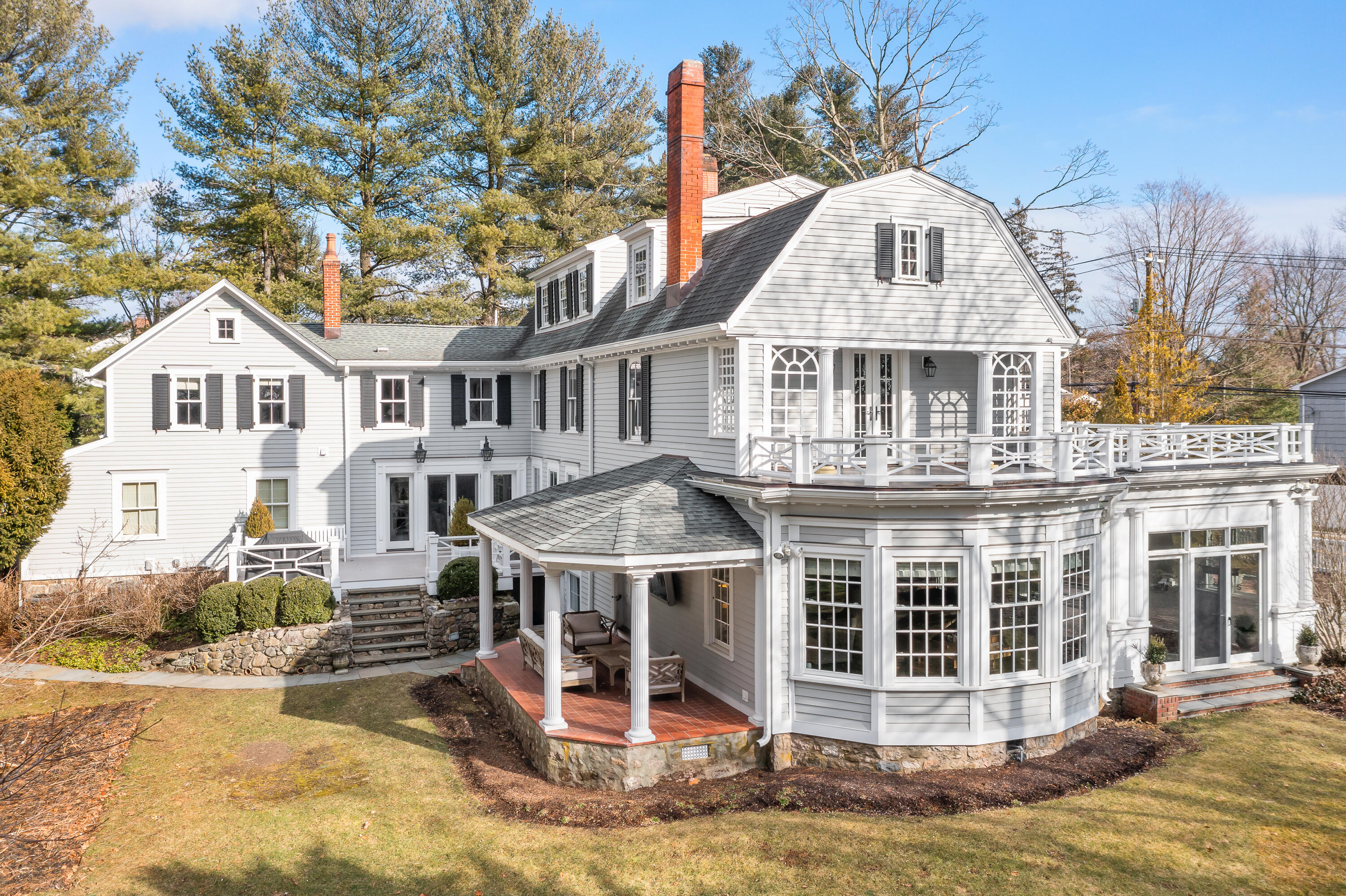 5 Middlesex Road Darien, CT 06820 - Photo 54 of 57 a front view of a house with a yard