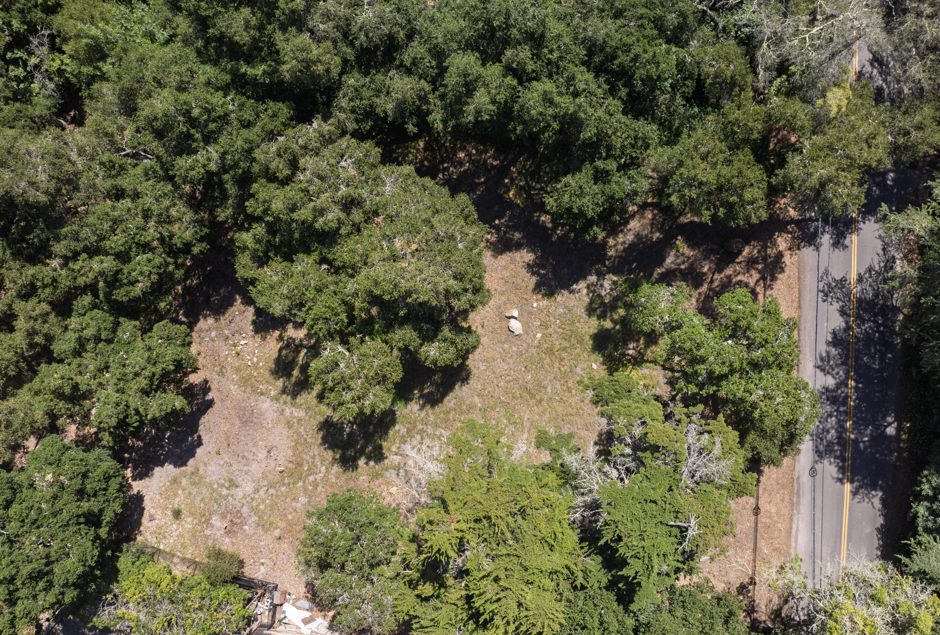 1208 Las Alturas Road Santa Barbara, CA 93103 - Photo 2 of 8 an aerial view of residential house with outdoor space and trees all around