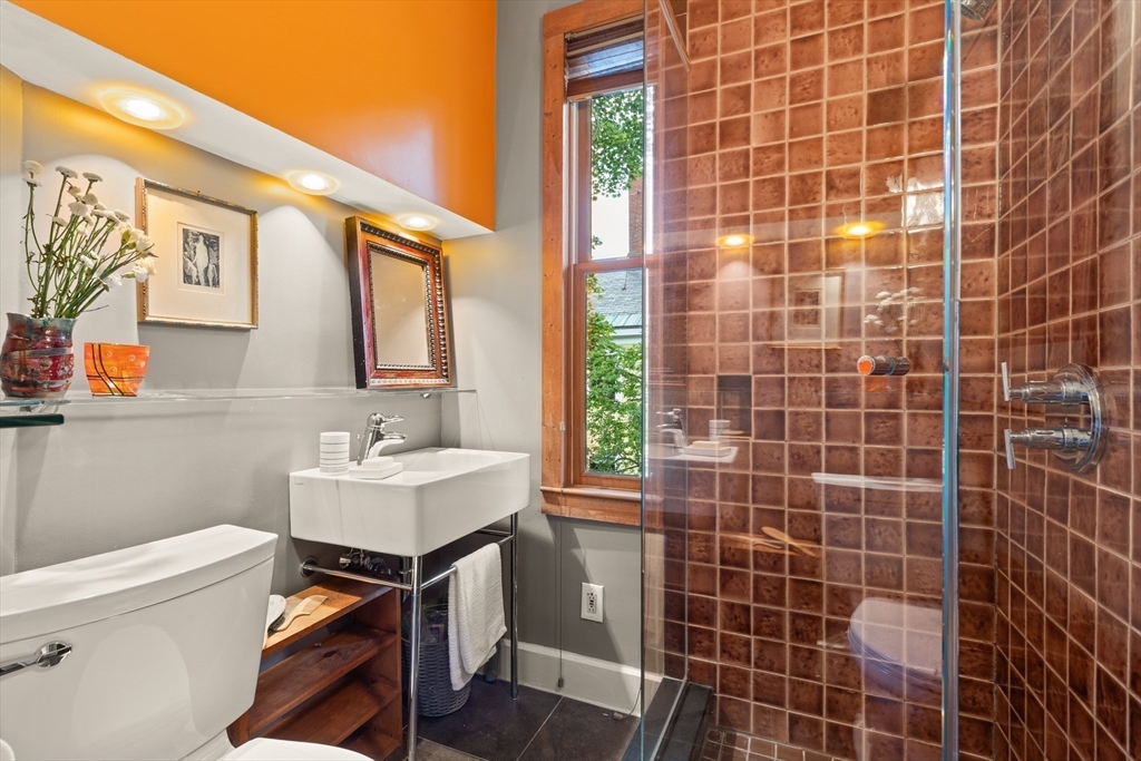 32 Hawthorn Street Cambridge, MA 02138 - Photo 24 of 42 a bathroom with a sink toilet and shower