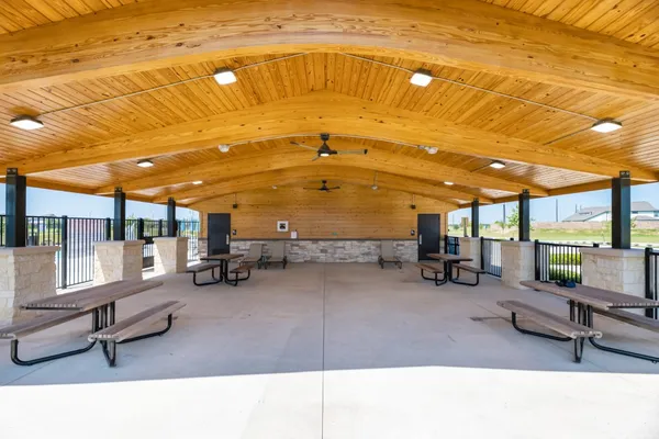 a park view with a slide