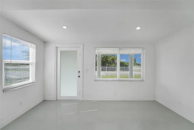 an empty room with a window