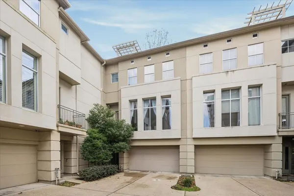 a front view of building with glass windows