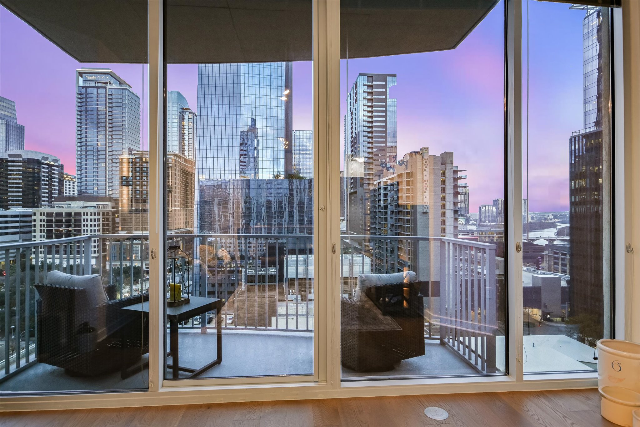 360 Nueces Street, Unit 1405 Austin, TX 78701 - Photo 3 of 40 a view of a city from a balcony