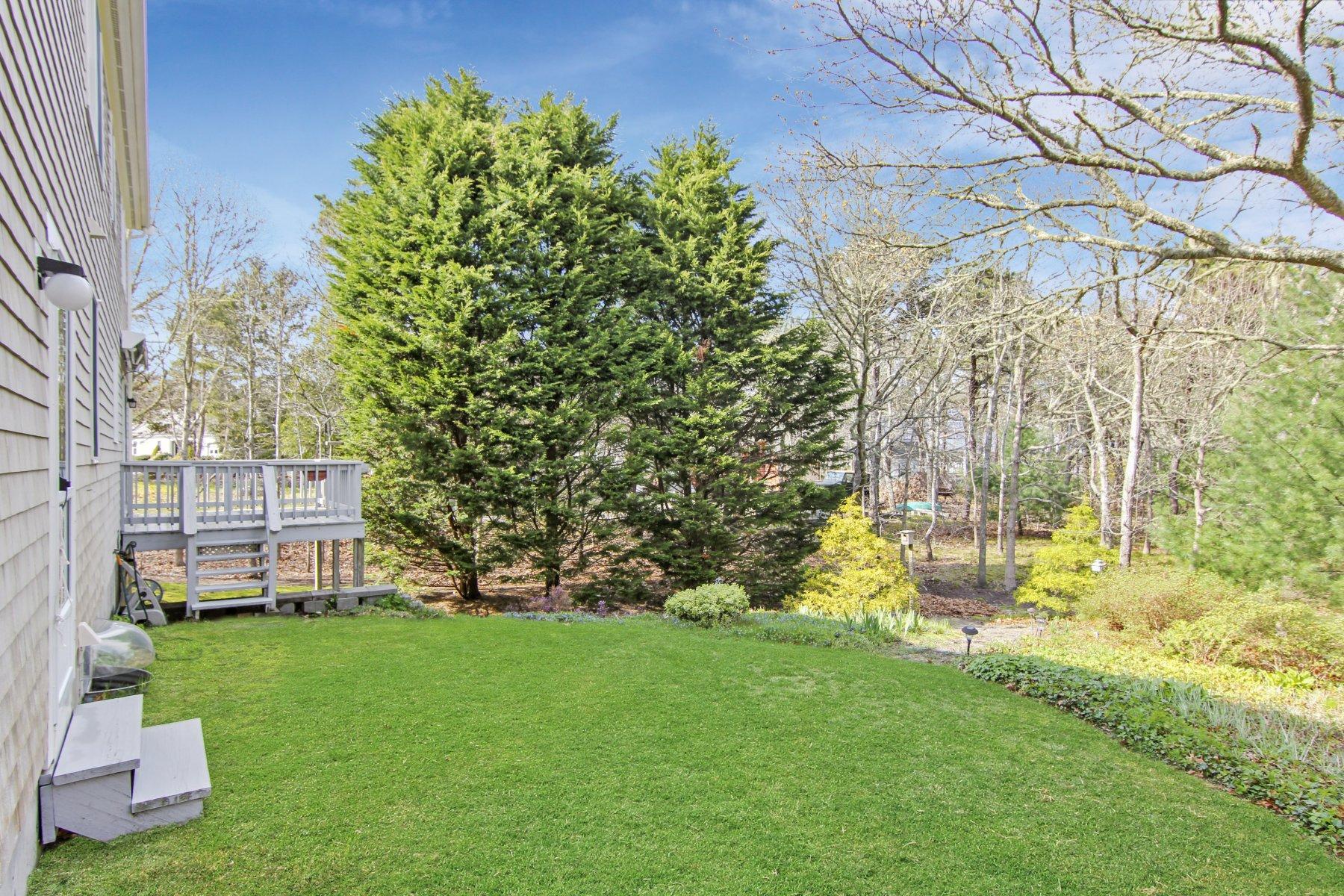 230 Chippingstone Road Chatham, MA 02633 - Photo 3 of 38 a view of a backyard with plants and large trees