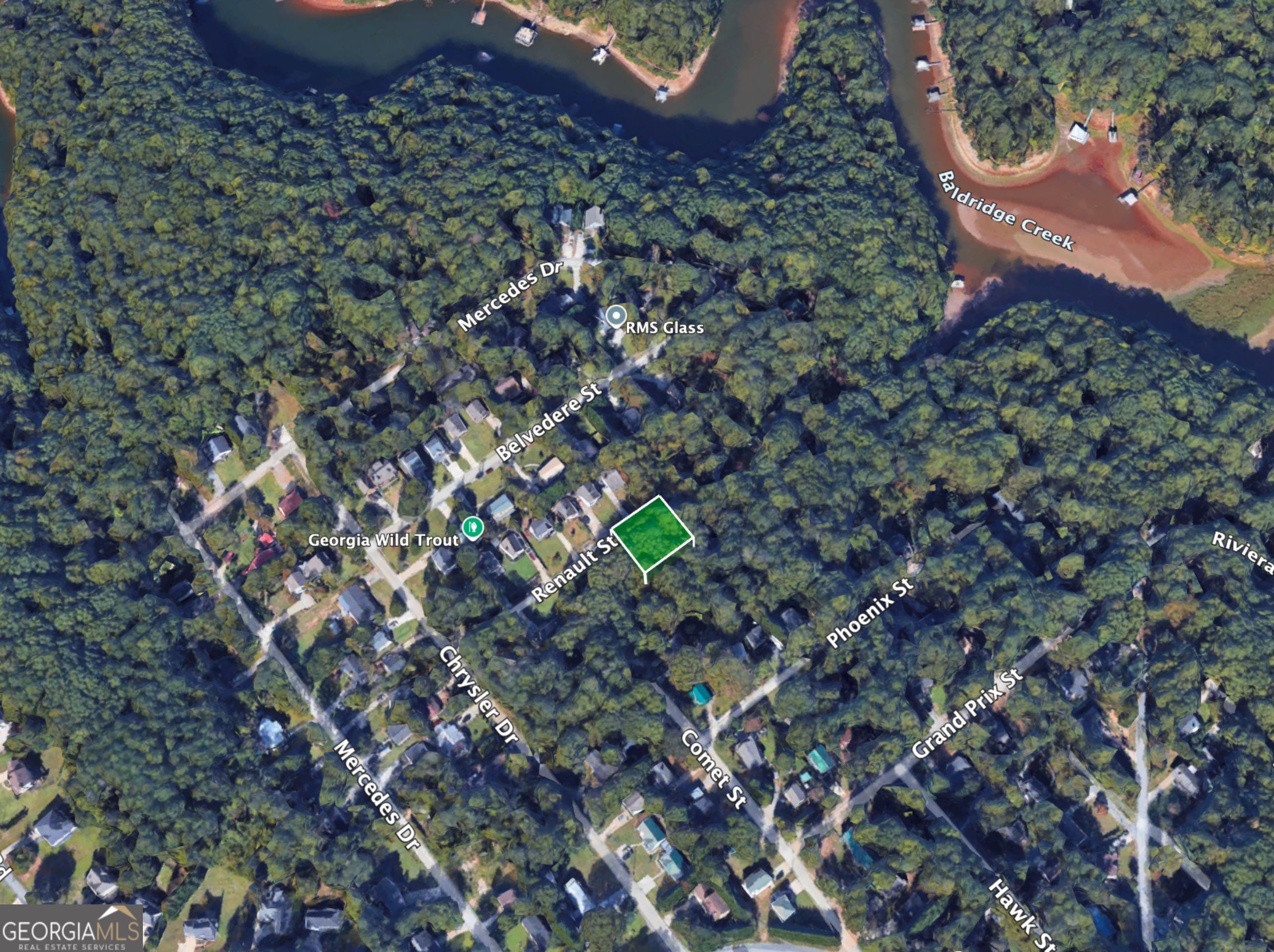 5380 Renault Street Cumming, GA 30041 - Photo 13 of 17 an aerial view of a house with a yard and outdoor seating