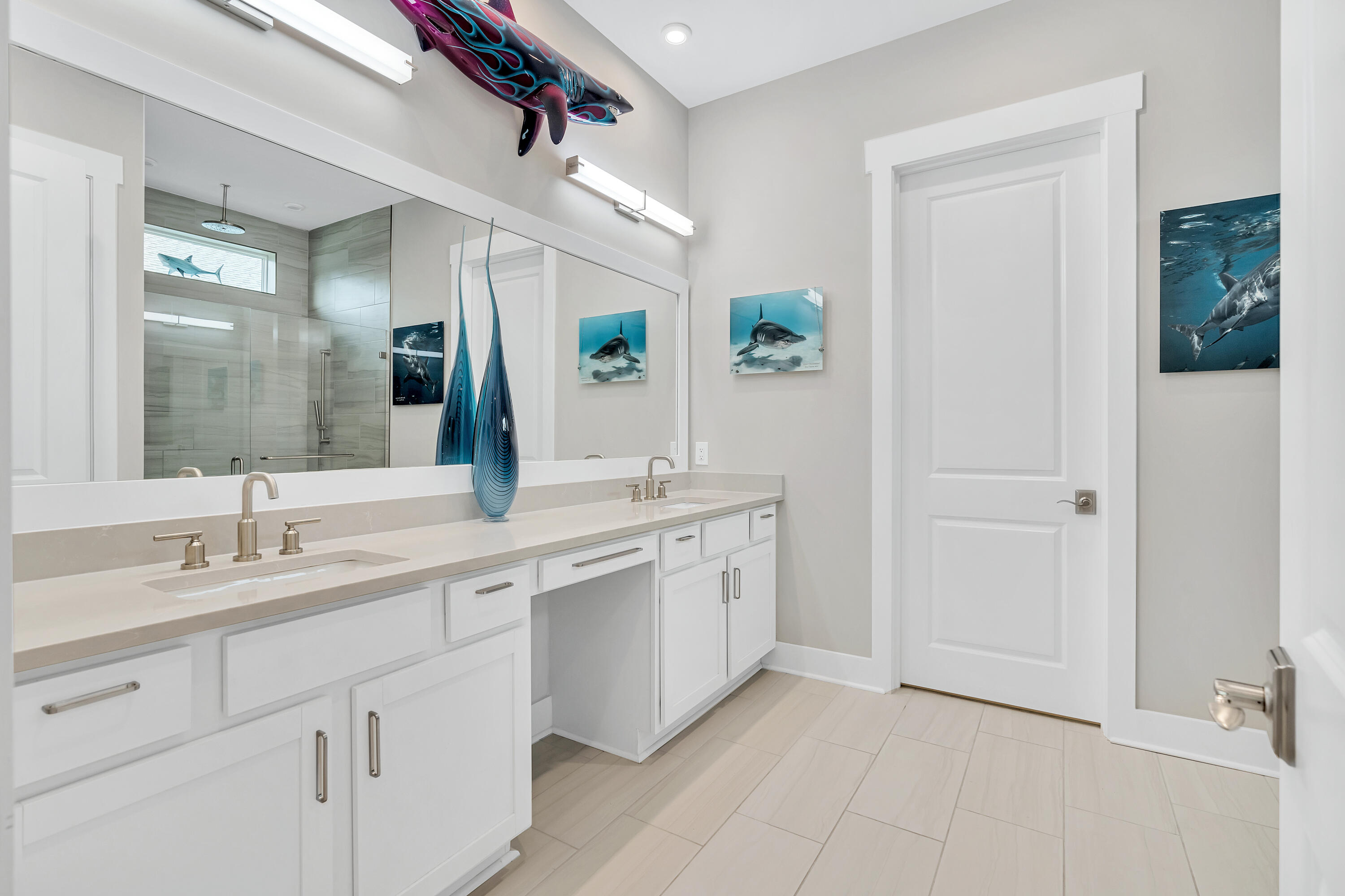 112 East Lafayette Rd Inlet Beach Inlet Beach, FL 32461 - Photo 20 of 33 a spacious bathroom with a double vanity sink and mirror