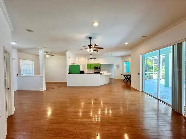 a view of an empty room and window