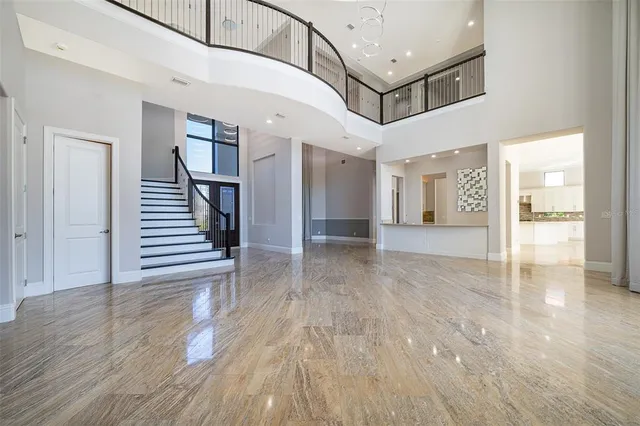 a view of wooden floor in an empty room
