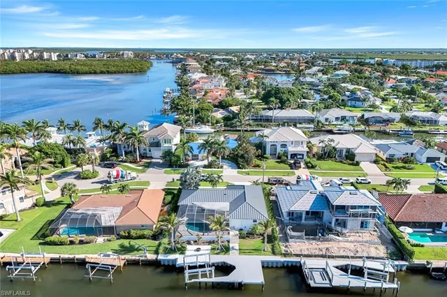 an aerial view of multiple house