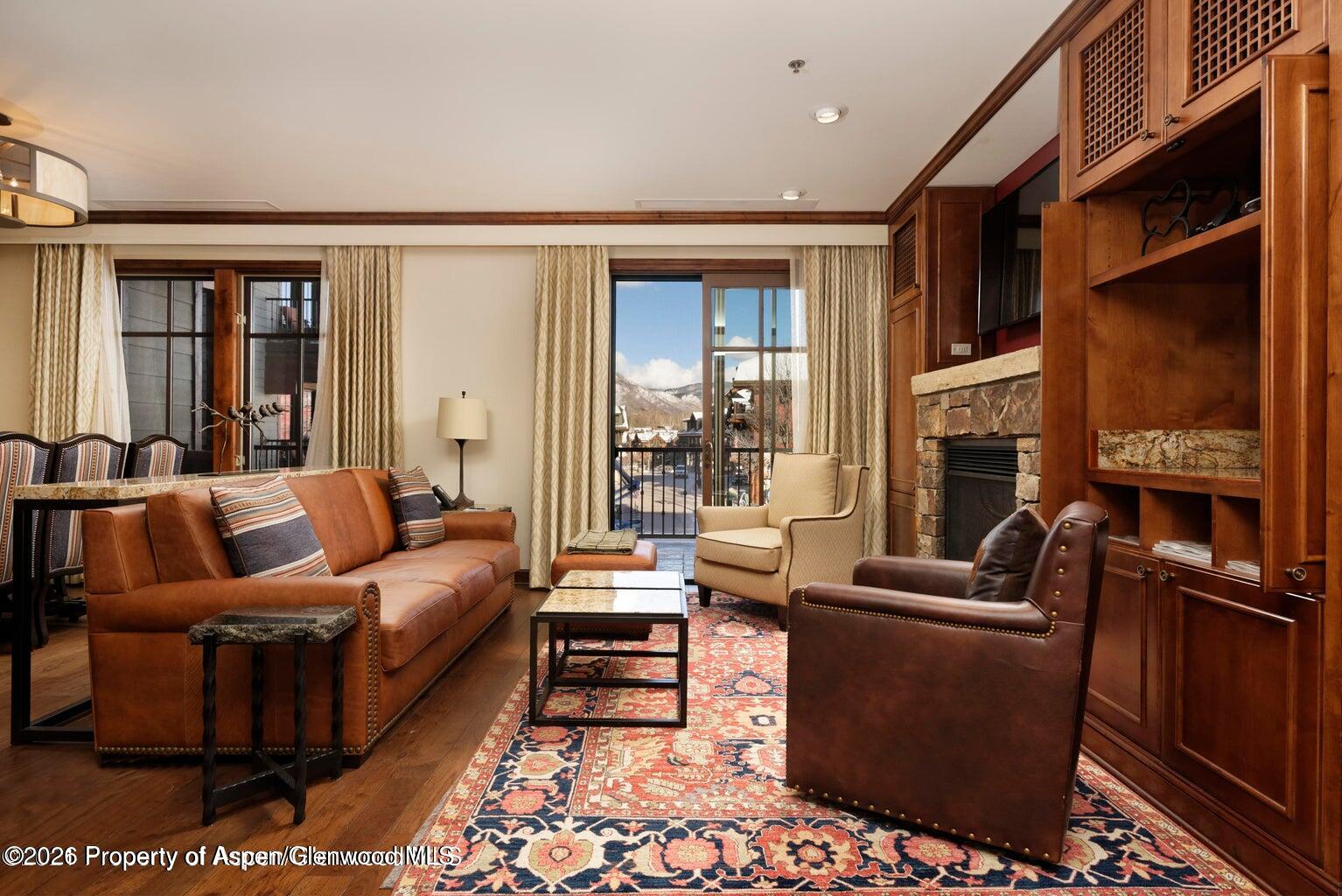 75 Prospector Road, Unit 83029 Aspen, CO 81611 - Photo 6 of 24 RCC Aspen 3 bdrm village view LR