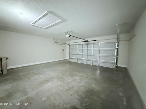 a view of a garage