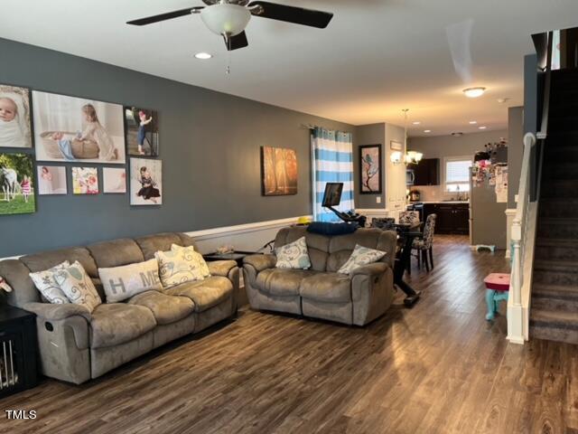 150 Cornerstone Lane Timberlake, NC 27583 - Photo 16 of 38 a living room with furniture and wooden floor