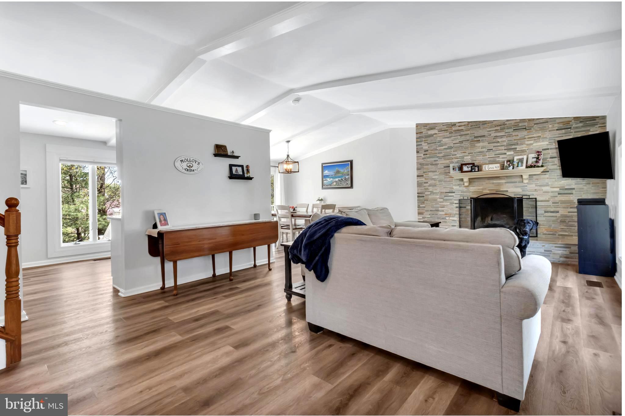 607 Bay Green Drive Arnold, MD 21012 - Photo 13 of 52 a living room with furniture a fireplace and a flat screen tv