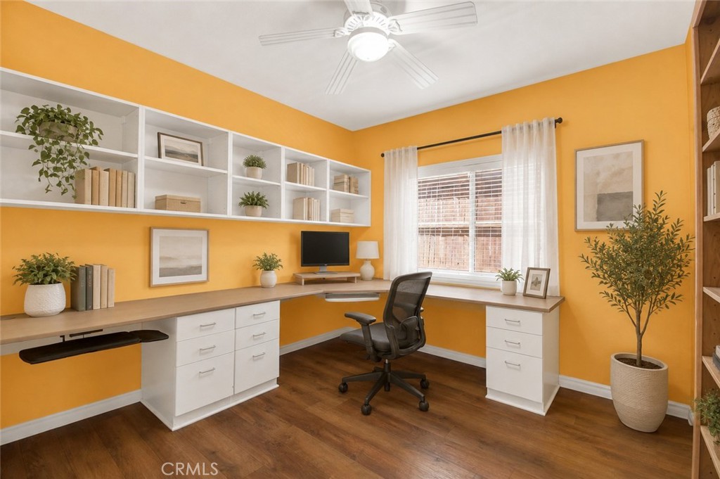 768 Moonlight Court Banning, CA 92220 - Photo 29 of 70 Virtually Staged - Office with Built Ins. Or Make it a 3rd Bedroom or Craft Room