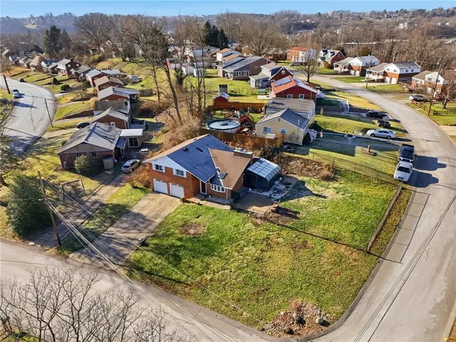 an aerial view of a houses