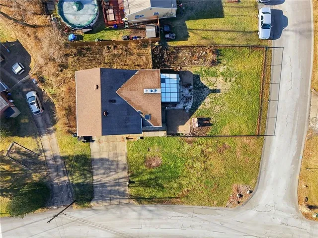 a bird view of a house