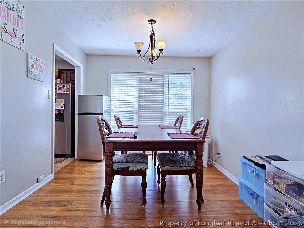 5218 Pringle Way Hope Mills, NC 28348 - Photo 15 of 43 a view of a dining room with furniture window and wooden floor