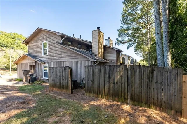 a backyard of a house