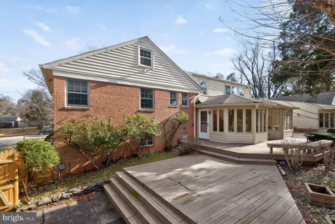 a view of a house with a deck
