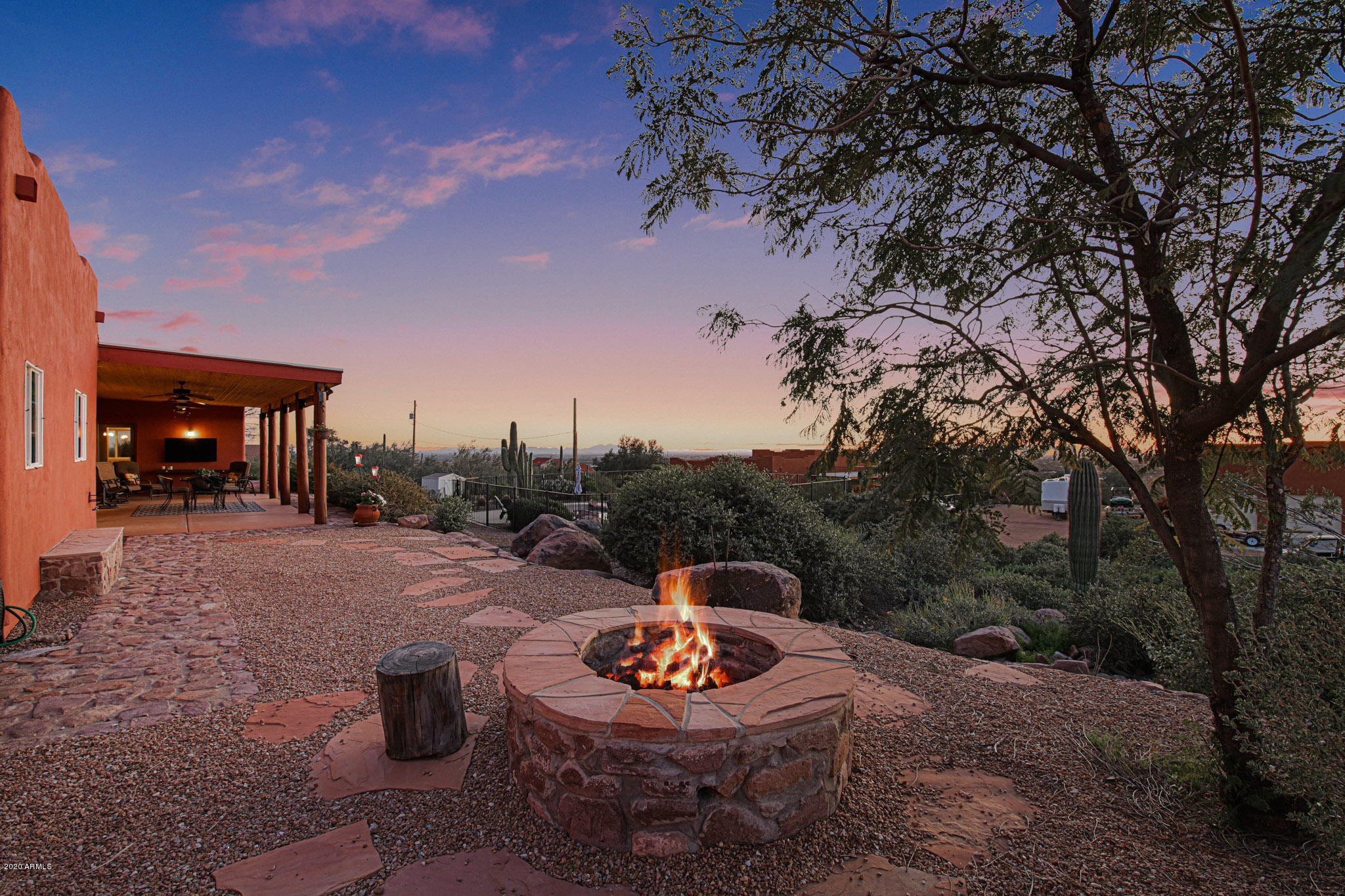 3044 North Prospectors Road Apache Junction, AZ 85119 - Photo 60 of 79 Natural Wood Burning Fire Pit