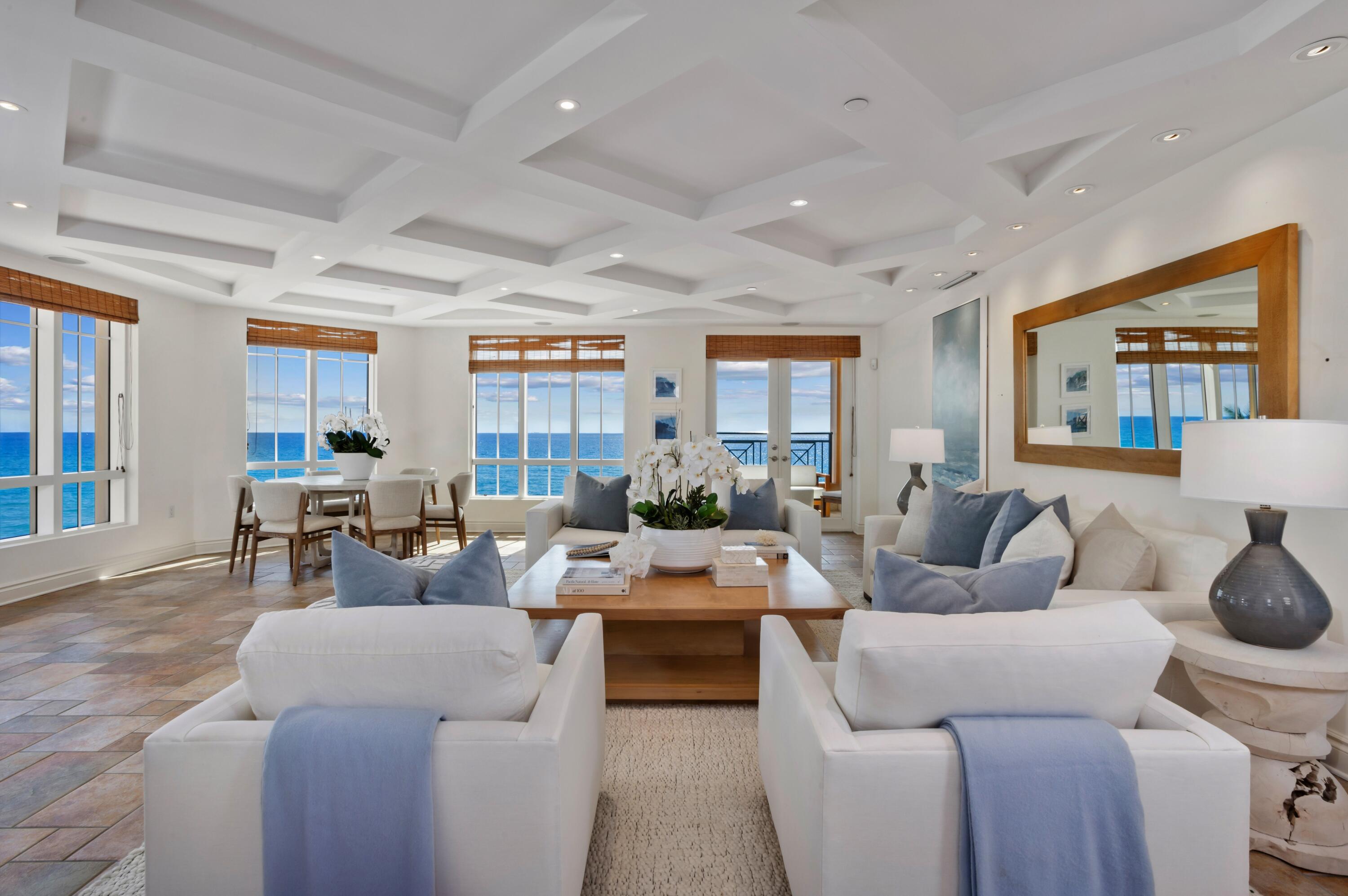 400 South Ocean Boulevard, Unit R12 Boca Raton, FL 33432 - Photo 6 of 41 OCEANFRONT LIVING ROOM