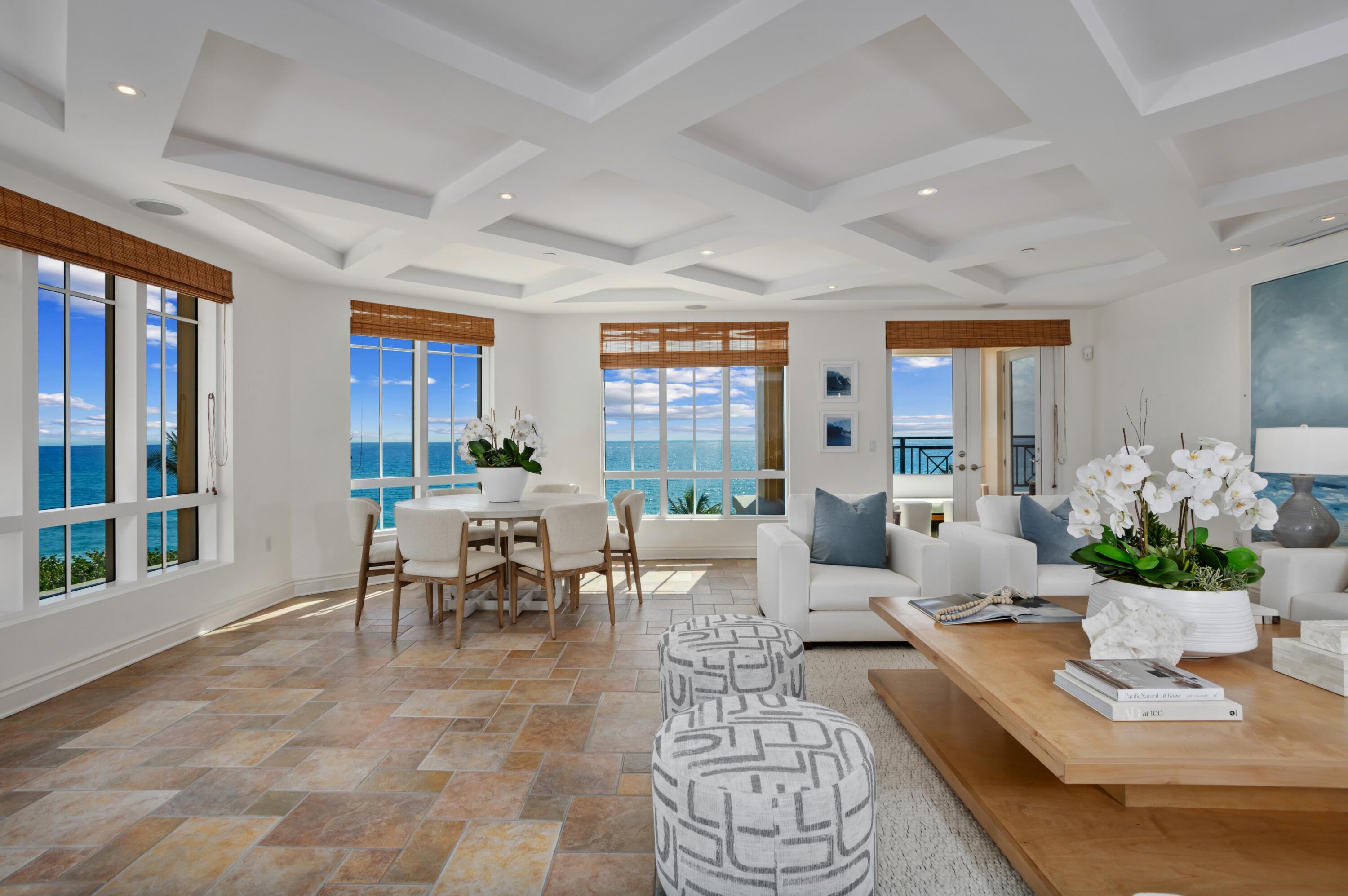 400 South Ocean Boulevard, Unit R12 Boca Raton, FL 33432 - Photo 9 of 41 OCEANFRONT LIVING ROOM