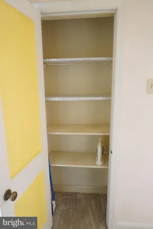 a close up view of racks on the wall