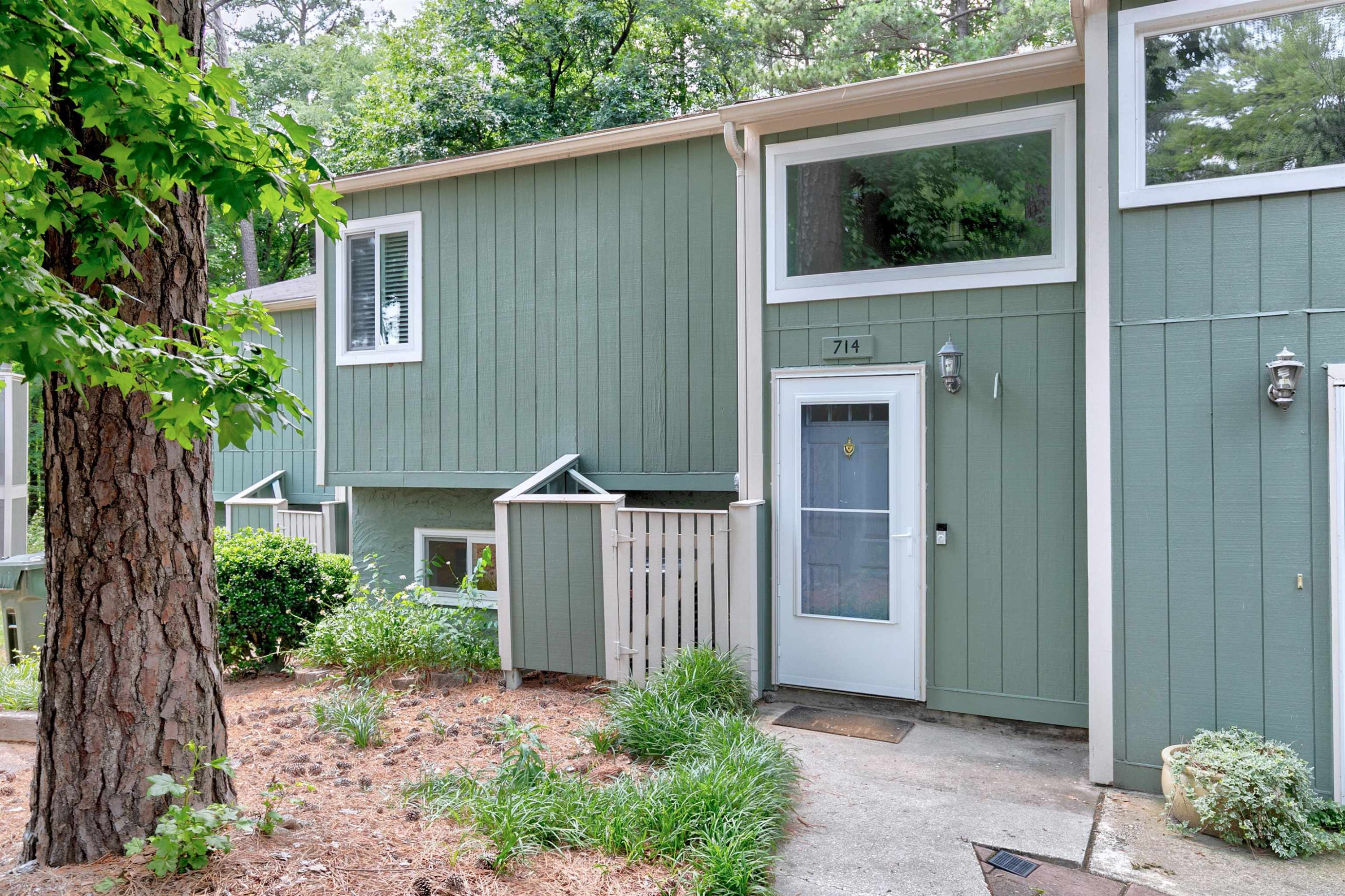714 Godwin Court Raleigh, NC 27606 - Photo 1 of 20 Exterior front with front parking space just steps from the front door. Exterior Front