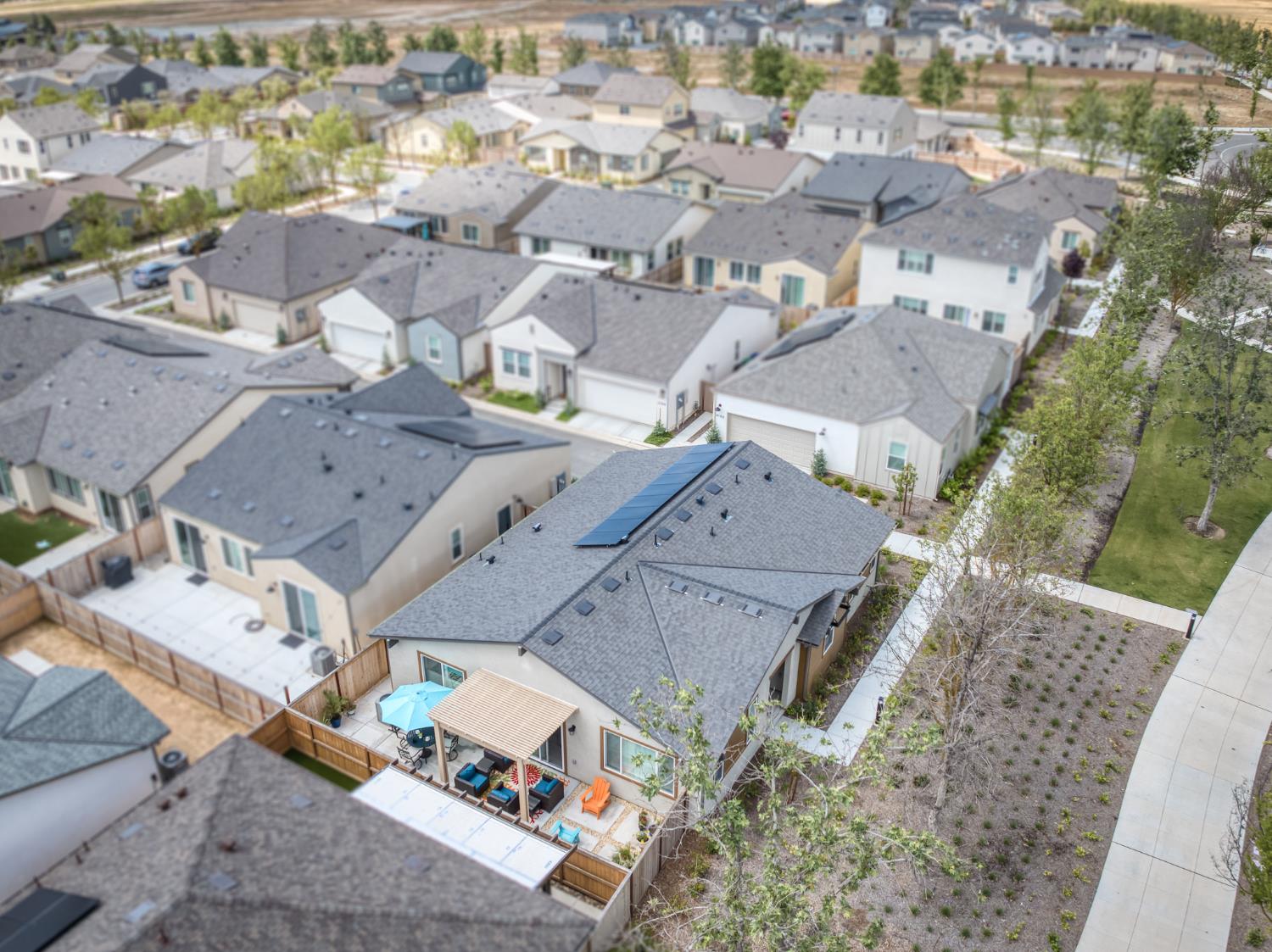 4185 Ryan Lane Madera, CA 93636 - Photo 46 of 63 an aerial view of a house with a mountain