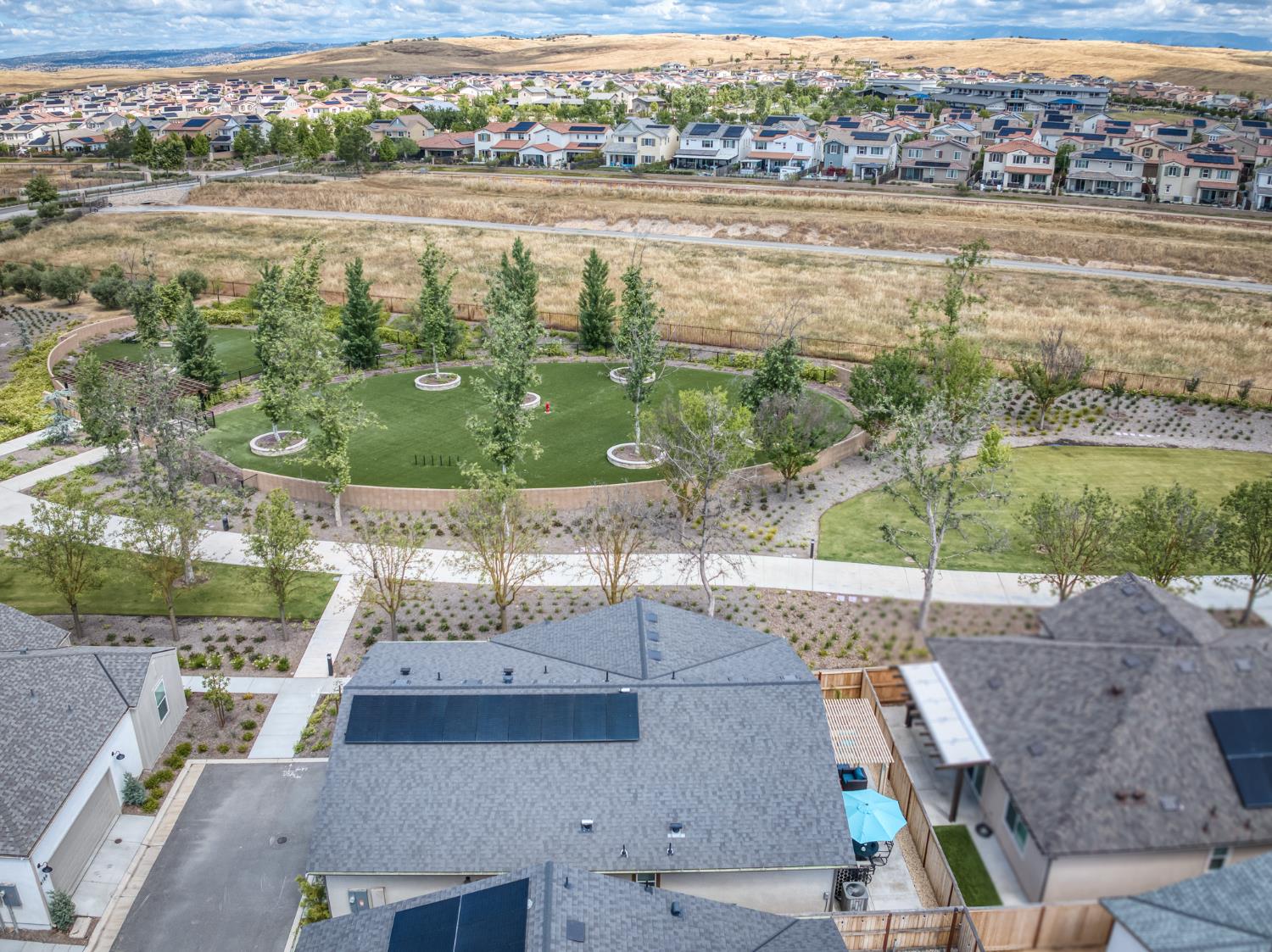 4185 Ryan Lane Madera, CA 93636 - Photo 48 of 63 an aerial view of residential houses with outdoor space and ocean view