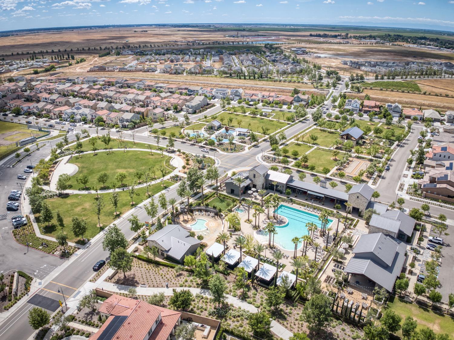 4185 Ryan Lane Madera, CA 93636 - Photo 58 of 63 an aerial view of residential houses with outdoor space