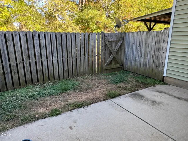 a backyard of a house