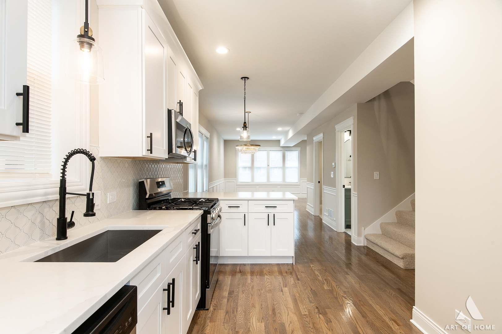 10229 South Aberdeen Street Chicago, IL 60643 - Photo 10 of 33 a kitchen with a sink a counter top space stainless steel appliances and cabinets