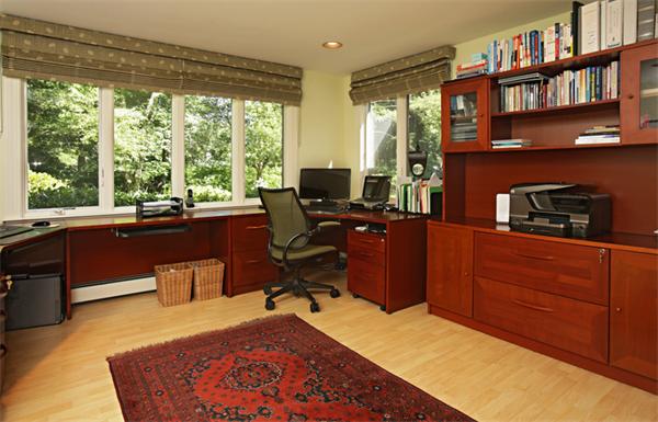 124 South Great Road Lincoln, MA 01773 - Photo 12 of 17 a view of a workspace with furniture and a window