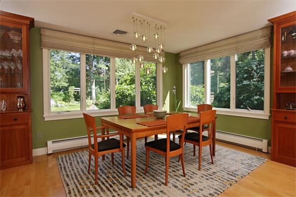 124 South Great Road Lincoln, MA 01773 - Photo 9 of 17 a view of a dining room with furniture window and wooden floor